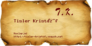 Tisler Kristóf névjegykártya